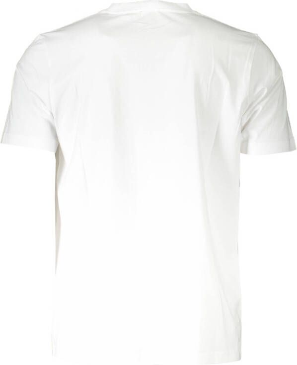 Diesel t-shirt ronde hals logo wit katoen