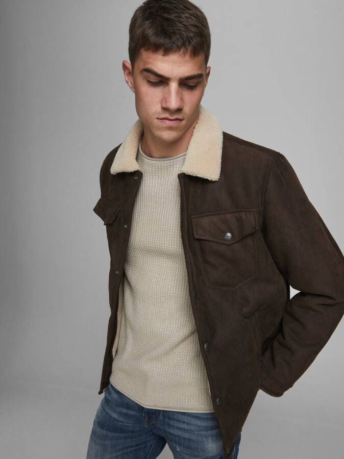 jack & jones Gebreide trui jacquard crew neck