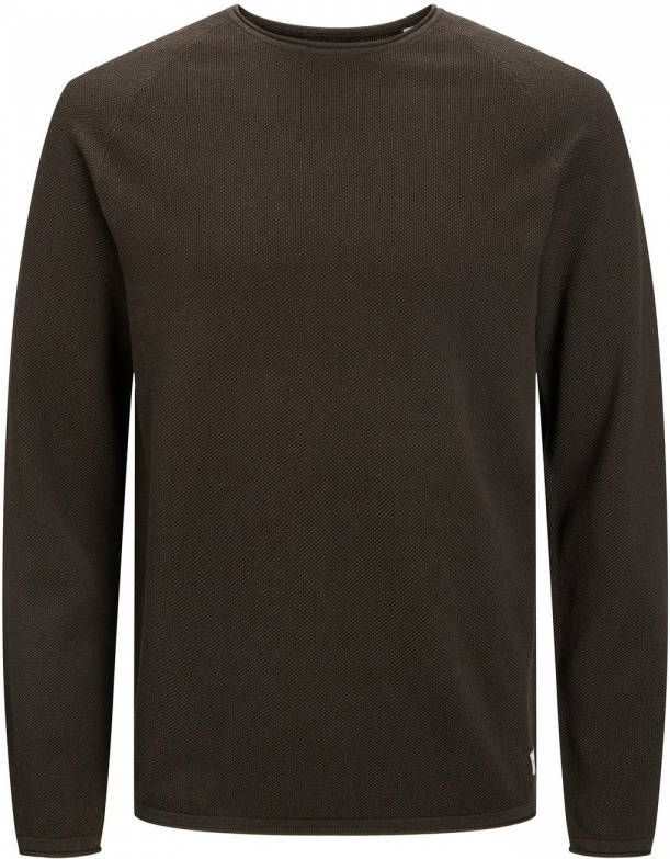 Jack en Jones:JACKenJONES Essentials Jjehill Knit Crew Neck Noos Olive Night/Melange | Freewear Groen
