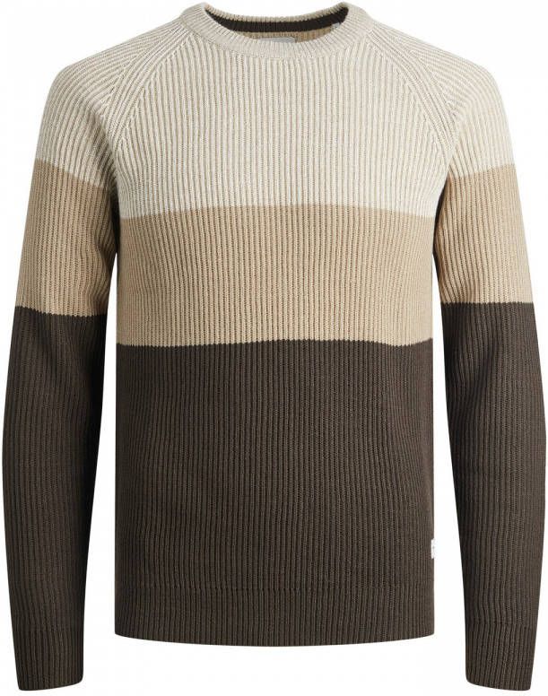 jack & jones Pannel Knit Crew Neck Sweater Heren