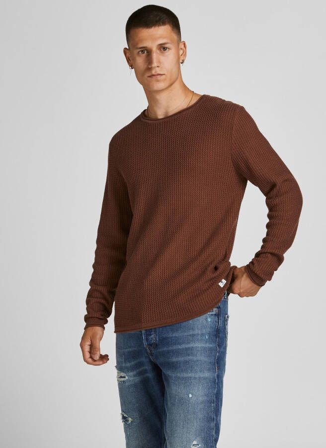 jack & jones Gebreide trui jacquard crew neck