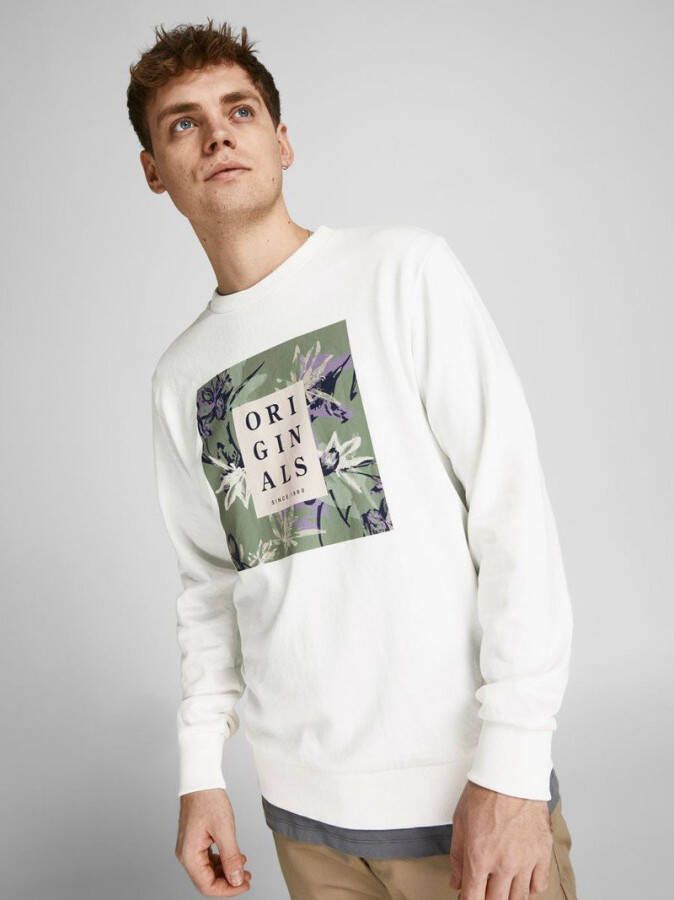 jack & jones Flower Crew Neck Sweater Heren