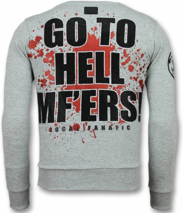 Local Fanatic Glory Trui Marvin Spartacus Heren Sweater , Grijs, Heren