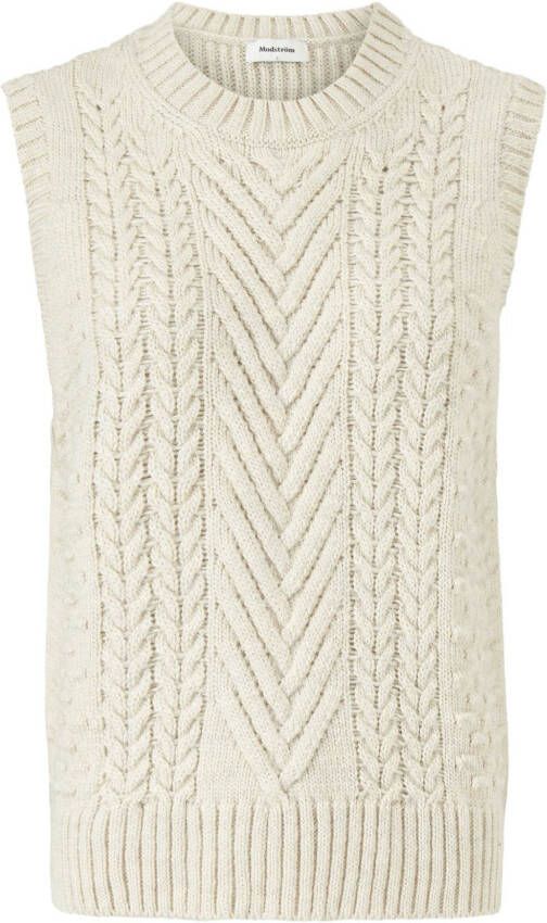 Modströ, m Minnie kabelgebreide spencer in wolblend