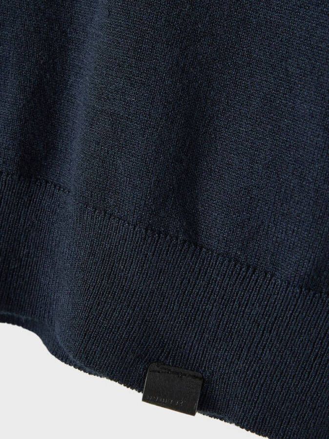 name it Minimmraloso LS Rollneck Knit Dark Sapphire | Freewear Blauw , Blauw, Dames