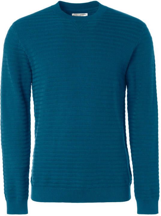 No Excess Pullover, crewneck rib jacquard solid