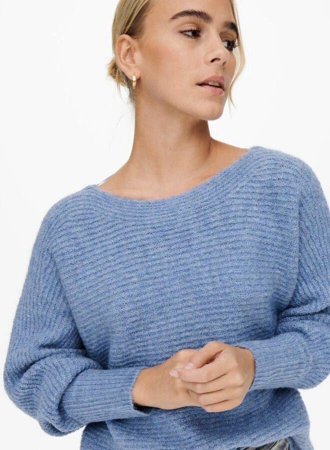 Only Onldaniella L/S Pullover Knit Noos Genser , Blauw, Dames
