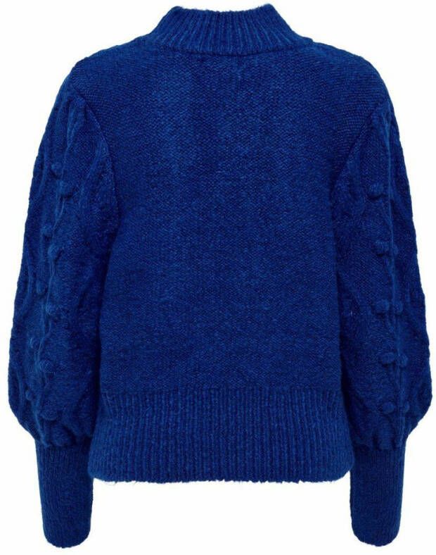ONLY gemêleerde gebreide trui ONLPOPPY blauw