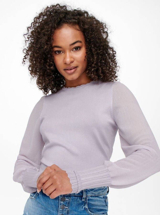 Only Gebreide trui gedetailleerde mouwen gemengd