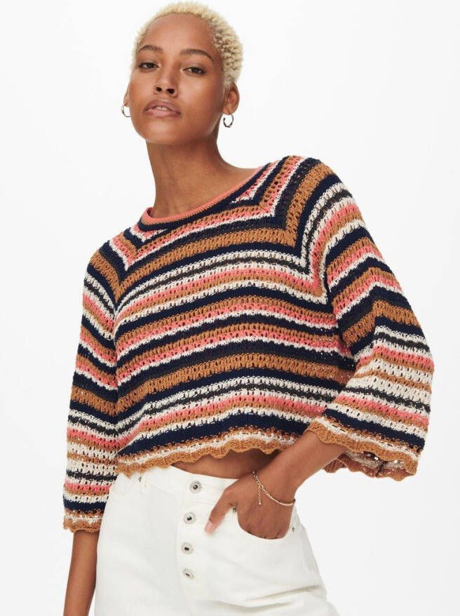 Only Trui met ronde hals ONLSARLI LIFE 7/8 PULLOVER KNT