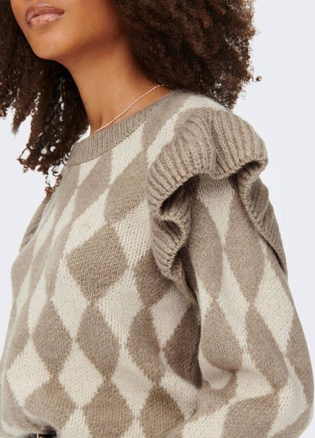 Only Round neck Knitwear , Beige, Dames