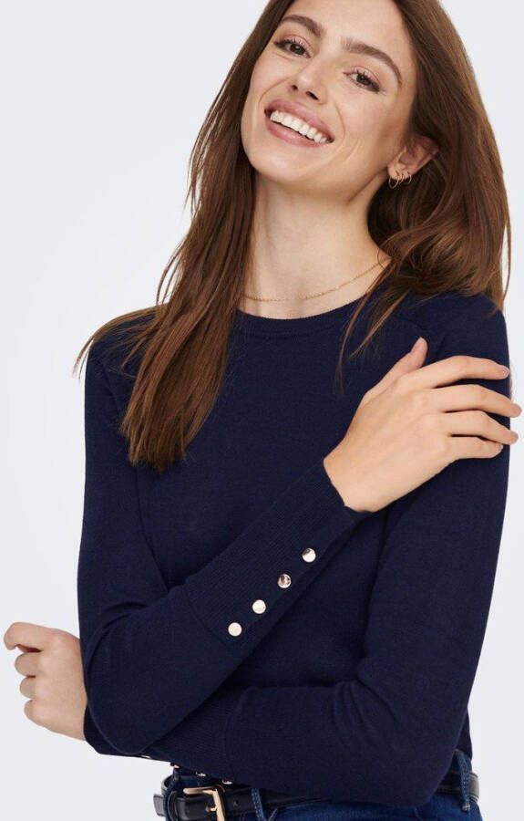 Only Gebreide trui zijde ronde hals