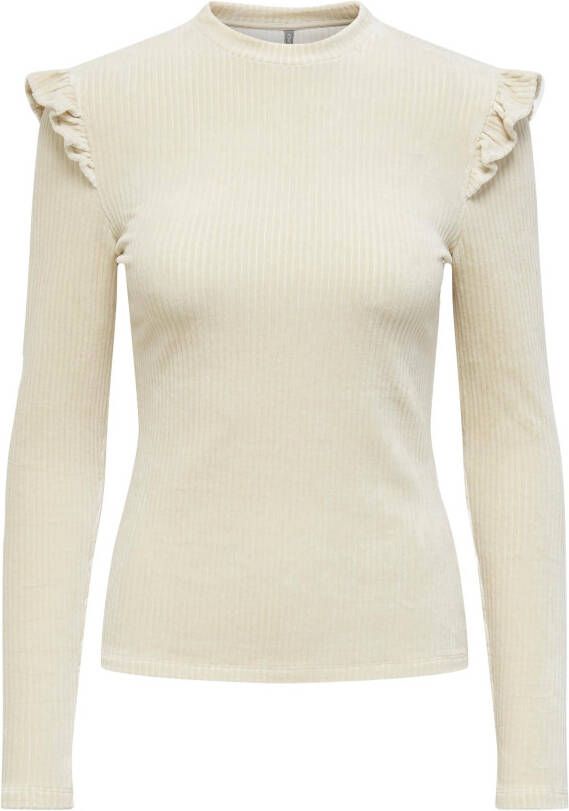 Only Onlfenja life l/s frill top jrs