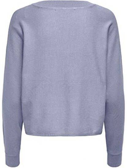 ONLY fijngebreide trui ONLMEDDI grijsblauw
