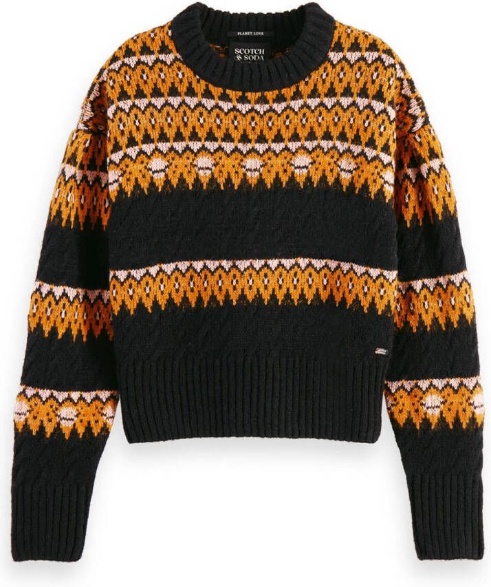 Scotch & Soda Fair Isle kabeltrui
