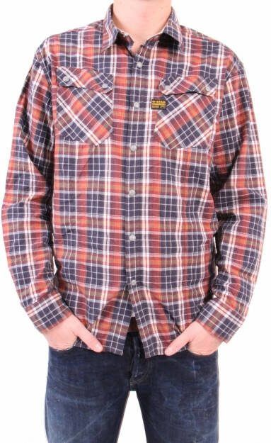 Scotch & Soda Striped linnen katoenen shirt zand , Beige, Heren