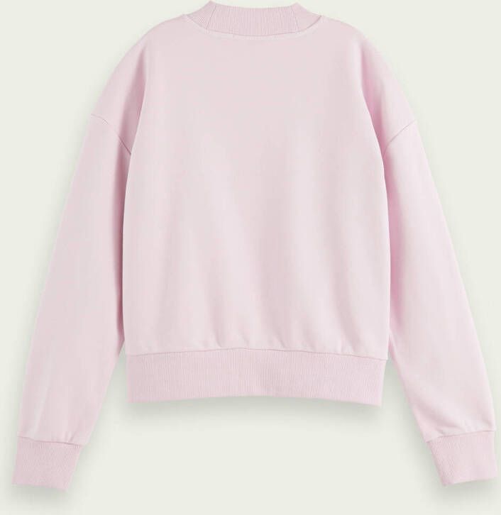 Scotch & Soda Loose fit cropped sweater met trechterhals