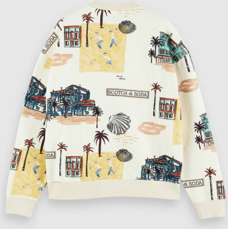 Scotch & Soda Sweater felpa print lichtgeel(160816 0217 )