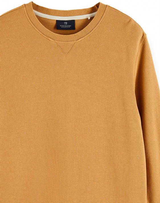 Scotch & Soda T-shirt met wafelstructuur en lange mouwen van 100% katoen