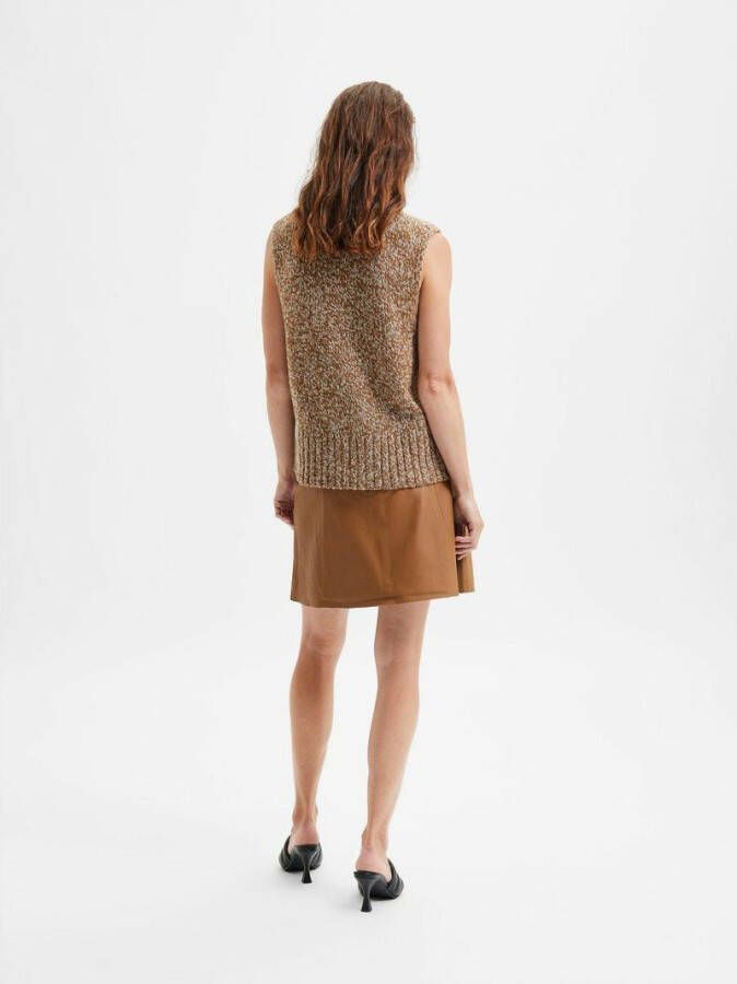 Selected Femme Jeanette grofgebreide spencer in alpaca wolblend