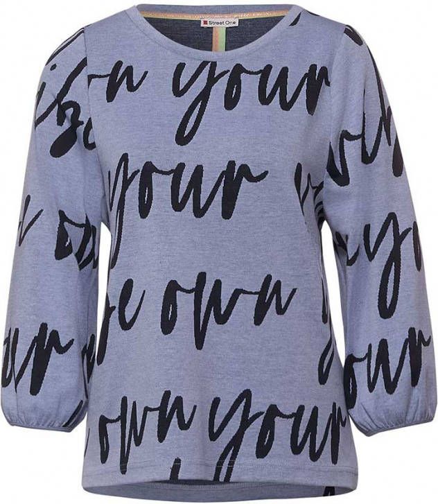 Street One a317337 jacquard wording dessin shirt