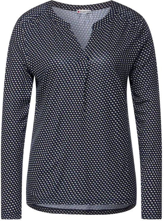 Street One a319006 printed shirt w.split neck