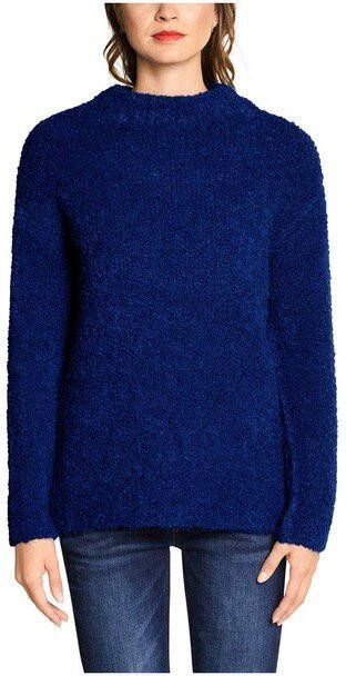 Street One trui met wol donkerblauw