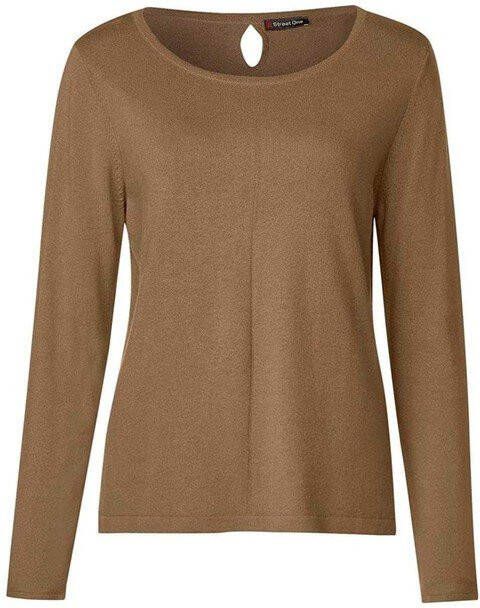 Street One fijngebreide trui camel