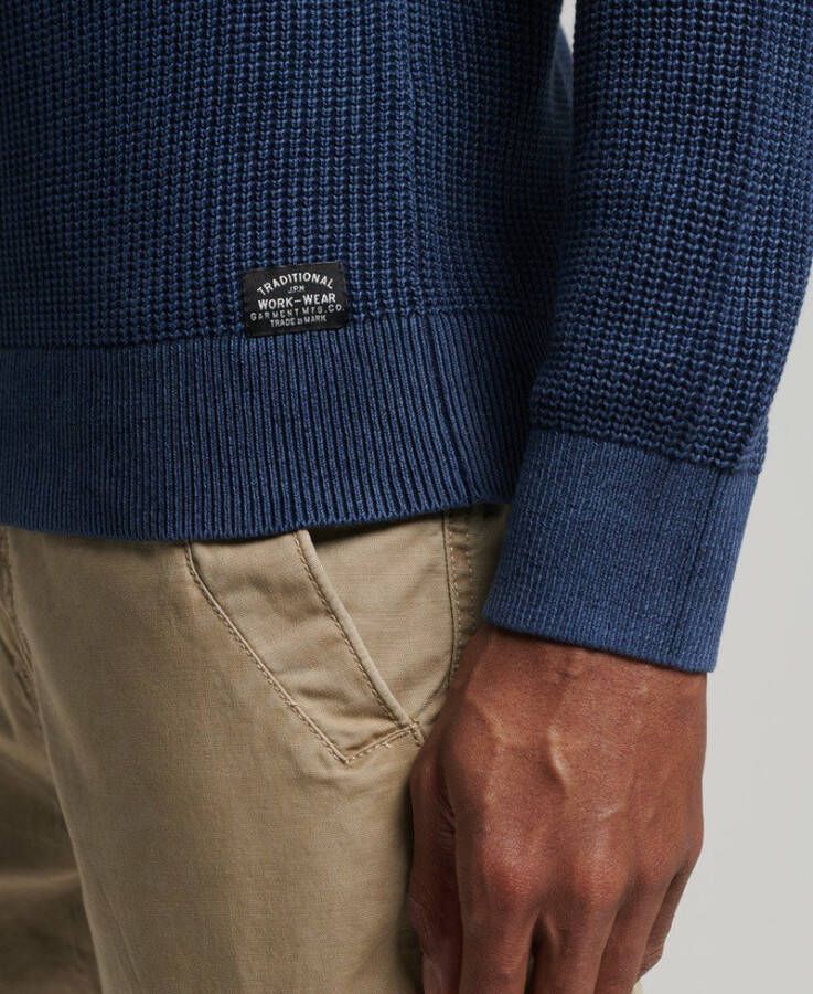 Superdry Academy dyed texture crew washed dark storm(m6110037a 3rd )