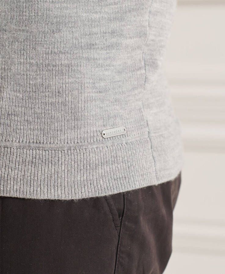 Superdry Studios merino henley grey marl(m6110437a 07q )