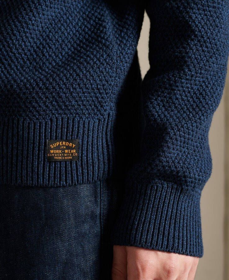 Superdry Textured twist crew mazarine blue/black twist(m6110296a 6en )