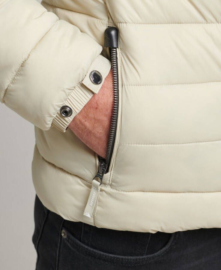 Superdry Winterjas fuji hooded classic puffer jacket pelican(m5011201a cq4 )