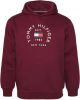 Tommy Hilfiger Regular Fit Hooded Sweatshirt donkerrood, Effen online kopen