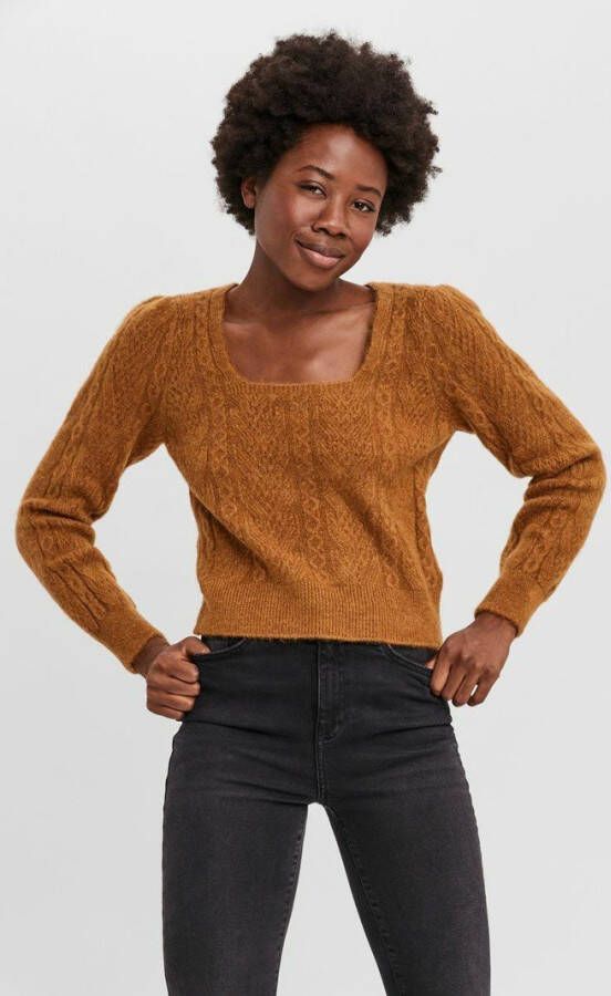 Vero Moda Gebreide trui vierkante hals