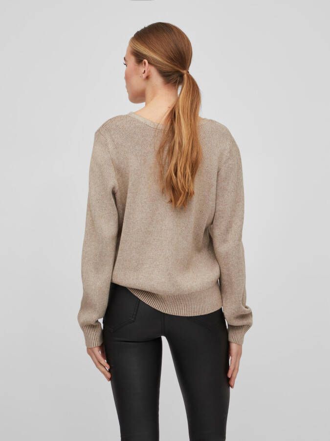 Vila Viril multi v neck l/s knit top