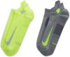 Nike Hardloopsokken Multiplier No Show 2 Pack Neon/Grijs online kopen