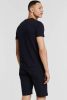 Cast Iron Donkerblauwe T shirt Short Sleeve R neck Organic Cotton Slub Essential online kopen