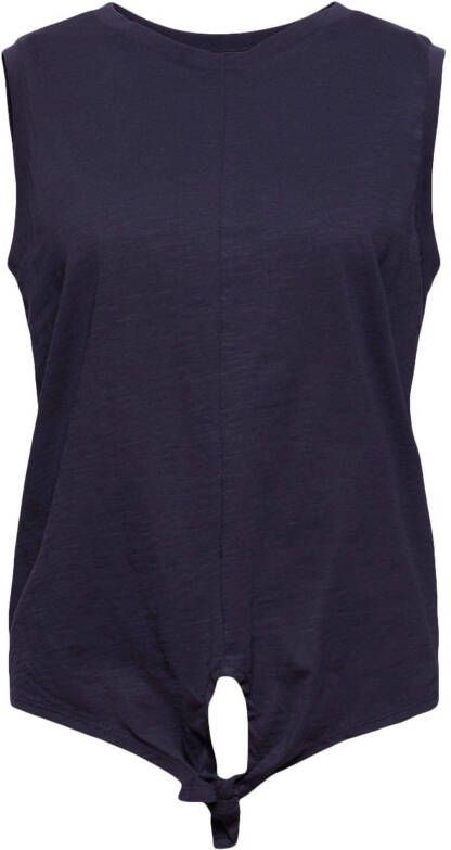 ESPRIT edc Women singlet van biologisch katoen donkerblauw