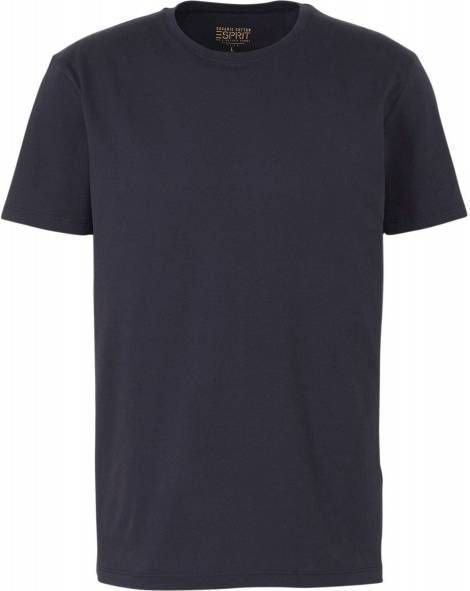 ESPRIT Men Casual T shirt donkerblauw