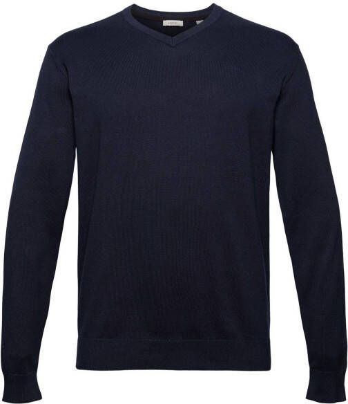 Esprit Trui met V hals in gemêleerde look