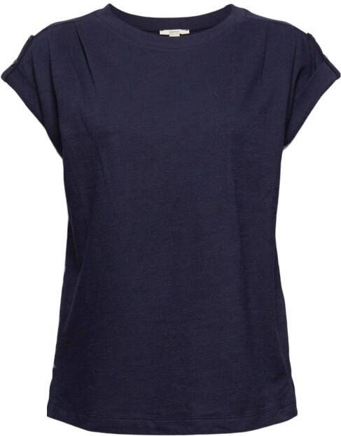 ESPRIT Women Casual T shirt met biologisch katoen blauw
