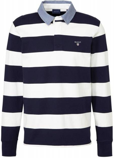 Gant Original Barstripe Heavy Rugger regular fit polo met streepprint