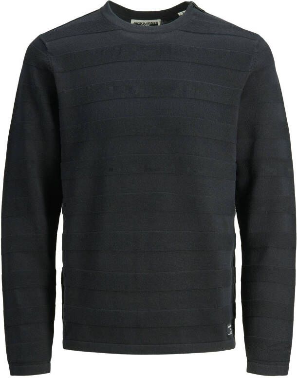 JACK & JONES CORE trui JCOTAPE met textuur black