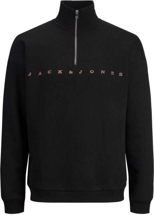 JACK & JONES ORIGINALS sweater JORCOPENHAGEN met tekst zwart