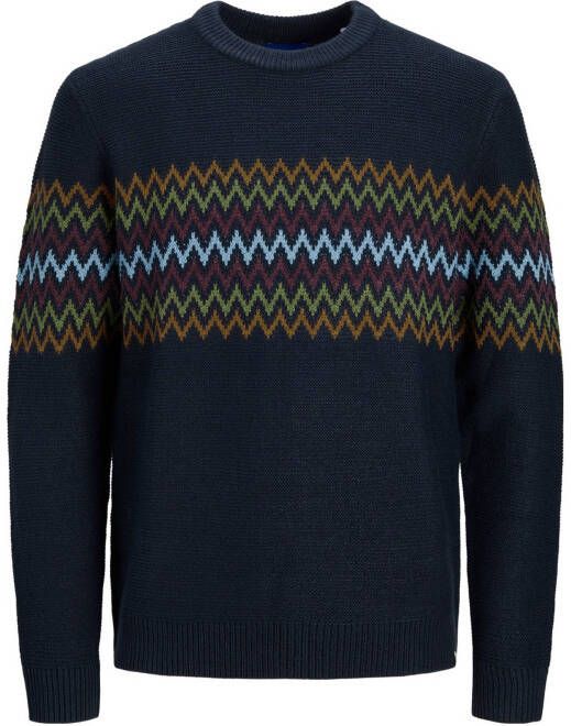 JACK & JONES ORIGINALS trui JORISLE met all over print sky captain