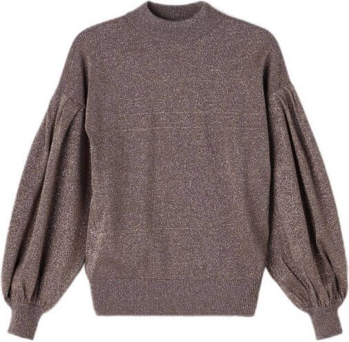 LMTD trui NLFRIDSEL met glitters grijs