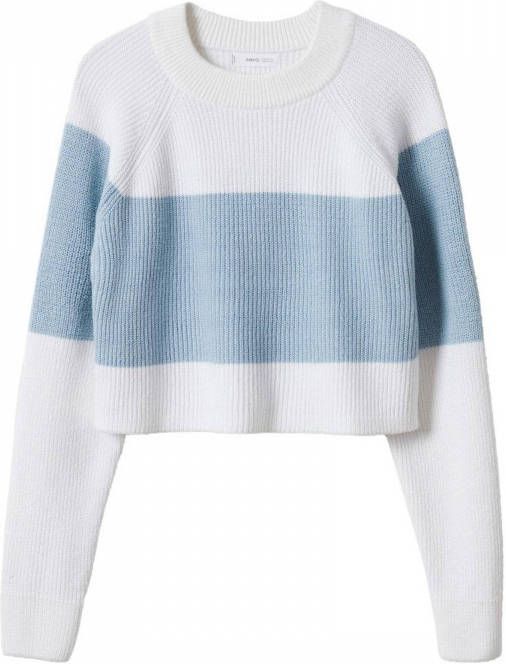 Mango Tulipan grofgebreide trui in katoenblend