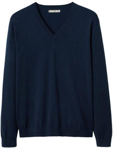 Mango Tenv fijngebreide pullover met V hals