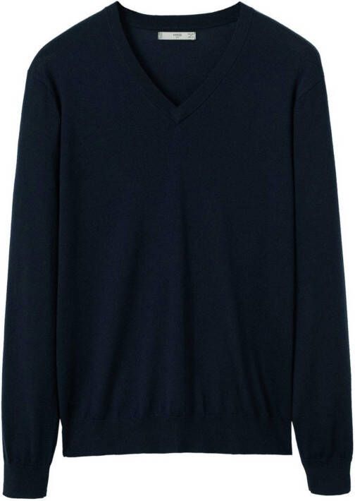 Mango Willyv fijngebreide pullover van wol met V hals