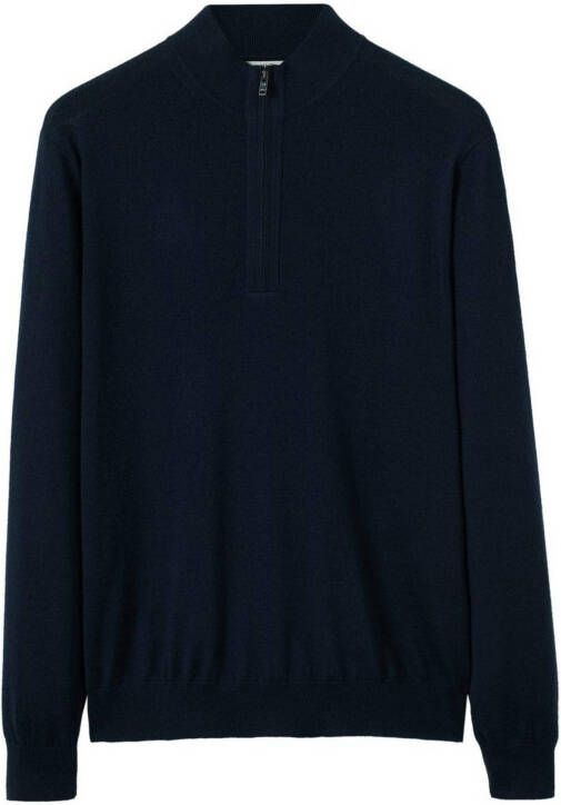 Mango Willyp fijngebreide trui van wol met halve rits